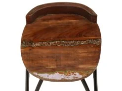 Tabourets De Bar Lot De 2 Bois De Récupération Massif -Meubles Soldes Boutique tabouret haut 21990289