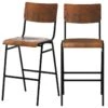 Chaise De Bar Mi-hauteur Clem En Bois Foncé 65 Cm (lot De 2) 1 Chaise De Bar Mi-hauteur Clem En Bois Foncé 65 Cm (lot De 2) -Meubles Soldes Boutique tabouret haut 22351251