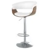Chaise De Bar Blanche Basile Avec Accoudoirs 59/81 Cm 1 Chaise De Bar Blanche Basile Avec Accoudoirs 59/81 Cm -Meubles Soldes Boutique tabouret haut 22351345