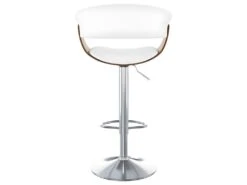 Chaise De Bar Blanche Basile Avec Accoudoirs 59/81 Cm -Meubles Soldes Boutique tabouret haut 22351357