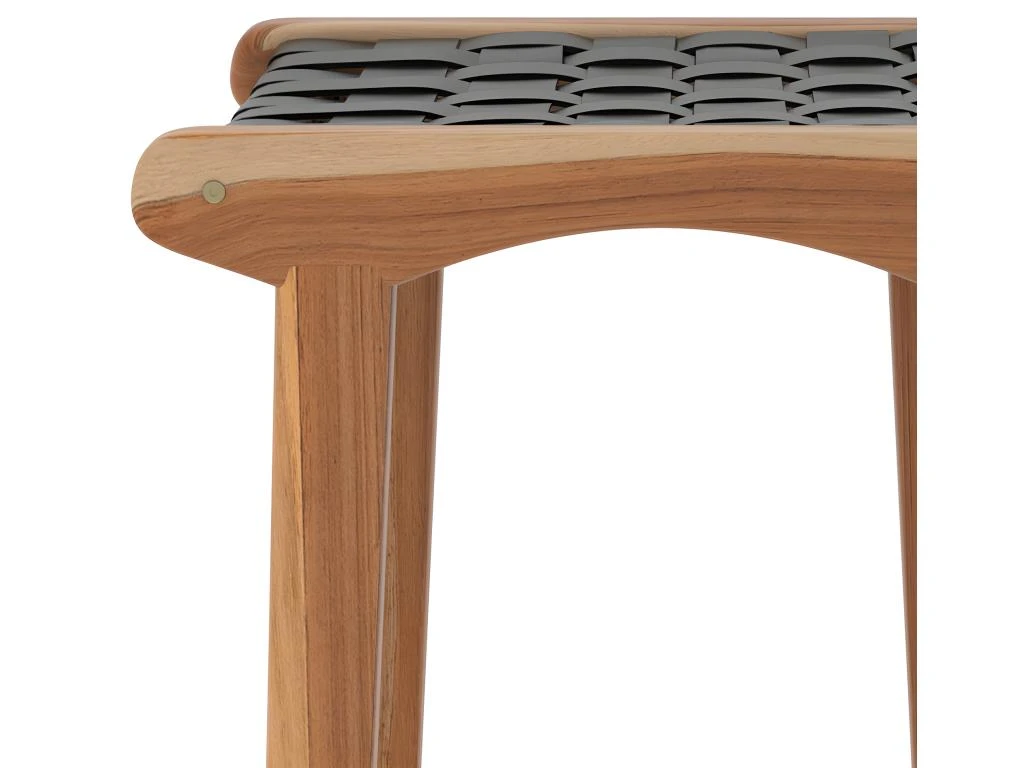 Tabouret De Bar Mi-hauteur Kuna En Cuir Tressé Noir 68 Cm 8 Tabouret De Bar Mi-hauteur Kuna En Cuir Tressé Noir 68 Cm – Image 6