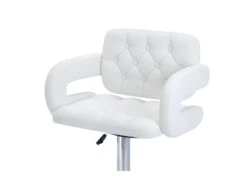 Lot De 2 Tabourets De Bar CONAN - Simili - Hauteur Ajustable - Blanc -Meubles Soldes Boutique tabouret 353471