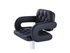 Lot De 2 Tabourets De Bar CONAN - Simili - Hauteur Ajustable - Noir -Meubles Soldes Boutique tabouret 353487