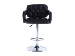Lot De 2 Tabourets De Bar CONAN - Simili - Hauteur Ajustable - Noir -Meubles Soldes Boutique tabouret 353493