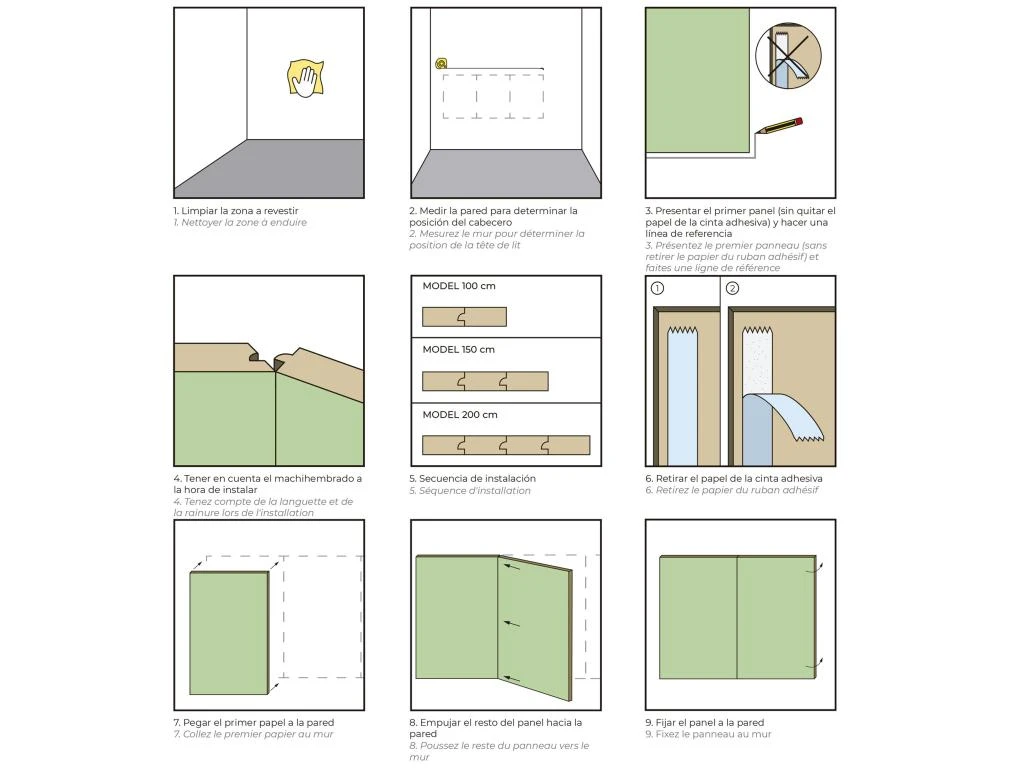 Tête De Lit Mauro 100x60 Cm, Imitation Bois, MDF Avec Imprimé Réaliste 7 Tête De Lit Mauro 100x60 Cm, Imitation Bois, MDF Avec Imprimé Réaliste – Image 5