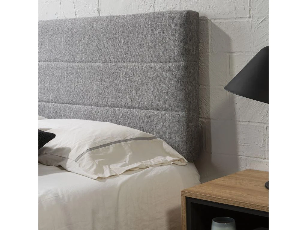 Tête De Lit Tapissée Miconos 150x60 Cm Couleur Gris, 8 Cm D'épaisseur 6 Tête De Lit Tapissée Miconos 150x60 Cm Couleur Gris, 8 Cm D'épaisseur – Image 4