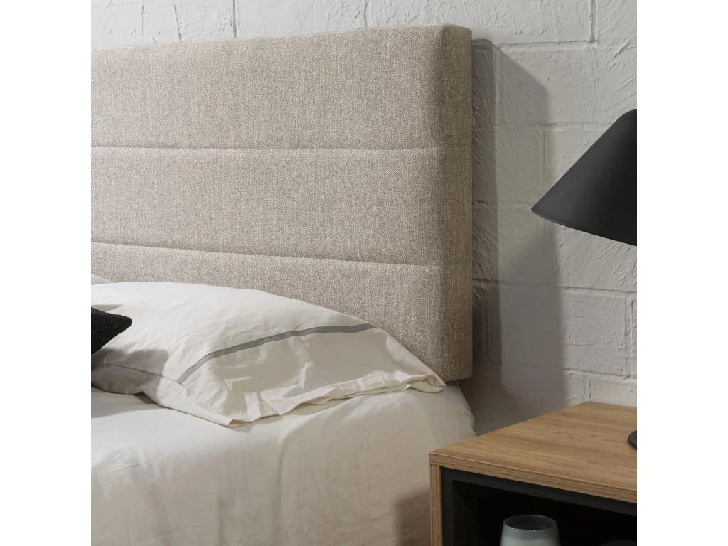 Tête De Lit Tapissée Miconos 140x60 Cm Couleur Beige, 8 Cm D'épaisseur 6 Tête De Lit Tapissée Miconos 140x60 Cm Couleur Beige, 8 Cm D'épaisseur – Image 4