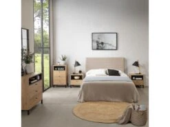 Tête De Lit Tapissée Miconos 140x60 Cm Couleur Beige, 8 Cm D'épaisseur 11 Tête De Lit Tapissée Miconos 140x60 Cm Couleur Beige, 8 Cm D'épaisseur -Meubles Soldes Boutique tete de lit et pont de lit 10756223