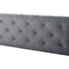 Tête De Lit Milano 140x60 Cm, Losanges En Tissu Gris, 8 Cm D'épaisseur