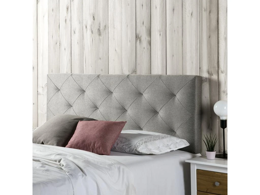 Tête De Lit Milano 140x60 Cm, Losanges En Tissu Gris, 8 Cm D'épaisseur 4 Tête De Lit Milano 140x60 Cm, Losanges En Tissu Gris, 8 Cm D'épaisseur – Image 2