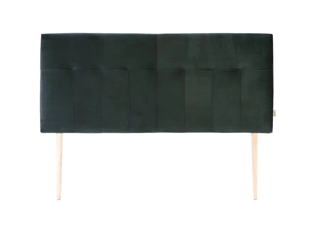 Tête De Lit Tapissée Napoles 140x100 Cm Vert, Velours, Pieds En Bois 5 Tête De Lit Tapissée Napoles 140x100 Cm Vert, Velours, Pieds En Bois – Image 3