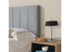 Tête De Lit Tapissée Creta 160x60 Cm Couleur Gris, 8 Cm D'épaisseur -Meubles Soldes Boutique tete de lit et pont de lit 10760515