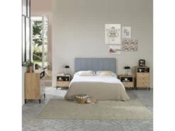 Tête De Lit Tapissée Creta 160x60 Cm Couleur Gris, 8 Cm D'épaisseur -Meubles Soldes Boutique tete de lit et pont de lit 10760517