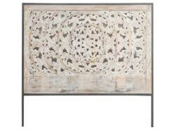 Tête De Lit En Bois De Manguier Blanchi Lila