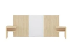 Tête De Lit HUGO 180 - Blanc Et Chêne Clair - TEMAHOME