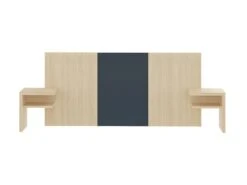 Tête De Lit HUGO 180 - Gris Anthracite Et Chêne Clair - TEMAHOME