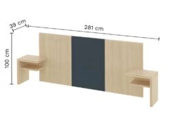 Tête De Lit HUGO 180 - Gris Anthracite Et Chêne Clair - TEMAHOME 11 Tête De Lit HUGO 180 - Gris Anthracite Et Chêne Clair - TEMAHOME -Meubles Soldes Boutique tete de lit et pont de lit 12514687