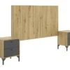 Ensemble De Tête De Lit Avec 2 Tables De Chevet - Longueur 40-159.6 X Profondeur 33-3.5 X Hauteur 47.5-78.8 Cm 2 Ensemble De Tête De Lit Avec 2 Tables De Chevet - Longueur 40-159.6 X Profondeur 33-3.5 X Hauteur 47.5-78.8 Cm -Meubles Soldes Boutique tete de lit et pont de lit 13141477