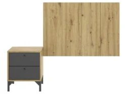 Ensemble De Tête De Lit Avec Table De Chevet En Bois Coloris Chêne - Longueur 40-98.4 X Profondeur 33-3.5 X Hauteur 47.5-60.9 Cm 10 Ensemble De Tête De Lit Avec Table De Chevet En Bois Coloris Chêne - Longueur 40-98.4 X Profondeur 33-3.5 X Hauteur 47.5-60.9 Cm -Meubles Soldes Boutique tete de lit et pont de lit 13141493
