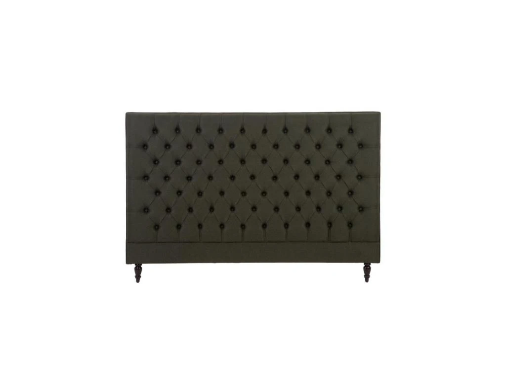 Tête De Lit Tapissée 185 Cm Bois/Tissu Vert Foncé - PINADA 3 Tête De Lit Tapissée 185 Cm Bois/Tissu Vert Foncé - PINADA