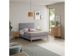 Tête De Lit Aura Recouverte De Tissu Gris Clair 90x60 Cm -Meubles Soldes Boutique tete de lit et pont de lit 18813517