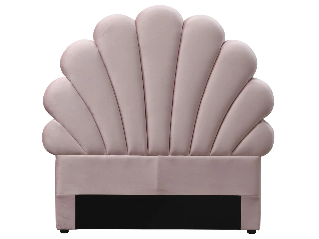 Tête De Lit Coquillage - 120 Cm - Velours - Rose - MOANA 5 Tête De Lit Coquillage - 120 Cm - Velours - Rose - MOANA – Image 3