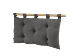 OUREA - Coussin De Tête De Lit Avec Passants 50x80cm Gaze De Coton Granit