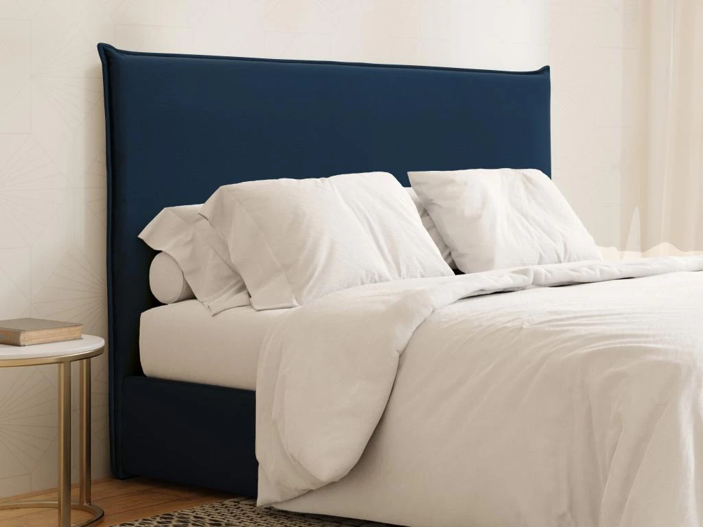 Tête De Lit 160 Cm - Velours - Bleu Nuit - AMBRILIA 4 Tête De Lit 160 Cm - Velours - Bleu Nuit - AMBRILIA – Image 2