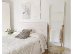 Tête De Lit En Bois Blanche Décapé 105x80cm -Meubles Soldes Boutique tete de lit et pont de lit 20928333