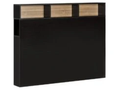 Tête De Lit Zeus 165 Cm Noirs, 2 Portes 9 Trous