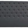 Tête De Lit Capitonnée "Déco" - 169 Cm - Gris Foncé - En PVC