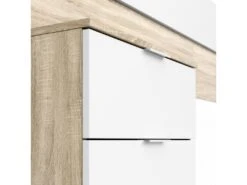 Tête De Lit En Mélamine Avec 2 Chevets Coloris Chêne Canadian Blanc Artik - Hauteur 95 X Longueur 247 Cm X Profondeur 38 Cm 9 Tête De Lit En Mélamine Avec 2 Chevets Coloris Chêne Canadian Blanc Artik - Hauteur 95 X Longueur 247 Cm X Profondeur 38 Cm -Meubles Soldes Boutique tete de lit et pont de lit 9406105