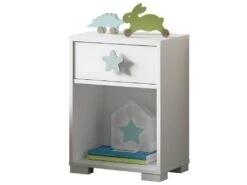 Ensemble De Chambre à Coucher Enfant Coloris Blanc ( Tête De Lit + 2 Chevets ) -Meubles Soldes Boutique tete de lit et pont de lit 9406301