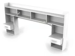 Environnement De Lit Coloris Blanc Mat - 221,8 X 108,5 X 37,6 Cm