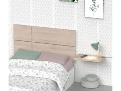 Tête De Lit Enfant Coloris Effet Bois/blanc - Hauteur 50 X Longueur 100 X Profondeur 3.2 Cm -Meubles Soldes Boutique tete de lit et pont de lit 9407089