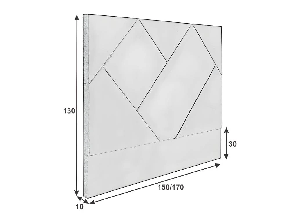 Tête De Lit KANDRA - 170 Cm - Velours - Gris 7 Tête De Lit KANDRA - 170 Cm - Velours - Gris – Image 5