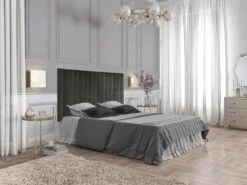 Panneaux Muraux Tête De Lit - 220 Cm - Velours - Gris - GONDA De Pascal Morabito 19 Panneaux Muraux Tête De Lit - 220 Cm - Velours - Gris - GONDA De Pascal Morabito -Meubles Soldes Boutique tete de lit 447983