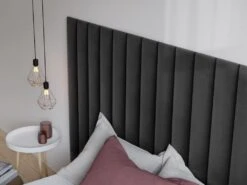 Panneaux Muraux Tête De Lit - 220 Cm - Velours - Gris - GONDA De Pascal Morabito 17 Panneaux Muraux Tête De Lit - 220 Cm - Velours - Gris - GONDA De Pascal Morabito -Meubles Soldes Boutique tete de lit 480397