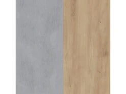 Vitrine H161 Cm Décor Chêne Gris Et Clair Avec Poignées Noir - ANTIBES -Meubles Soldes Boutique vitrine 17817167