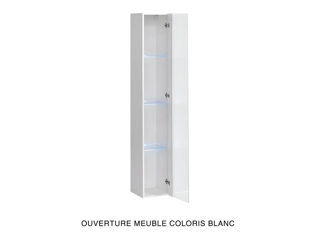 Vitrine Suspendue Grise Avec 1 Porte Vitrée Et éclairage LED Inclus. Collection SWITCH. 6 Vitrine Suspendue Grise Avec 1 Porte Vitrée Et éclairage LED Inclus. Collection SWITCH. – Image 4