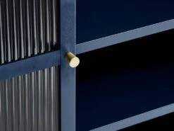 Bronco Armoire Vitrine 2 Portes En Verre, Bleu. -Meubles Soldes Boutique vitrine 22151985